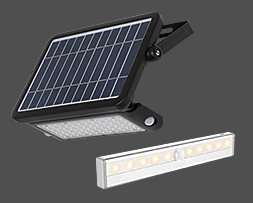 ソーラー充電式LEDウォールライト