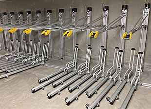 垂直2段式　自動上昇機能搭載 オートリターンラック  MCY-GFA型【上段】 MCY-SFA【下段・前入れ】 MCY-SFAR【下段・前後入れ】サイクルシステムシリーズ
