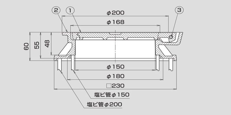 B1HK 止水弁筐（国土交通省型B1）　