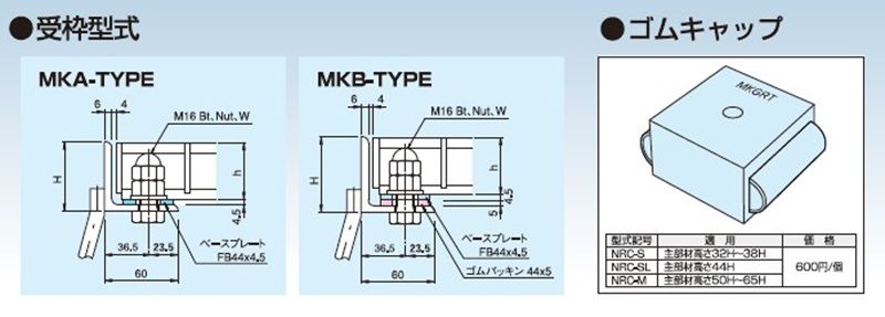 受枠型式　図面　グレーチング　LNHFA-BB 細目ますぶた　四方落とし込み固定式　細目　ノンスリップ　LSハイテングレーチング