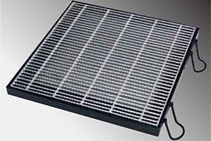 製品画像　　グレーチング　LNHFA 細目ますぶた　四方落とし込み式　細目　ノンスリップ　LSハイテングレーチング