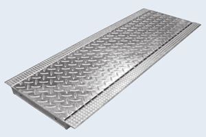 編鋼板付 U字溝用グレーチング 特殊設計グレーチング