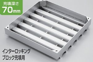PBO14-PBO2-PBOH カラー舗装用化粧ますぶた(スリット無) ステンレスグレーチング