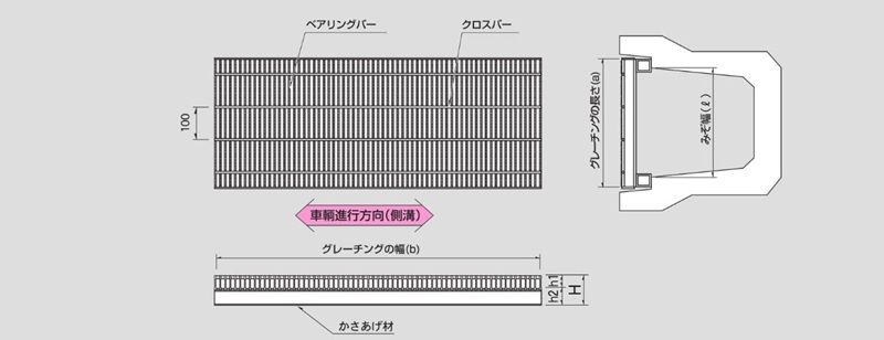 ZJH 細目かさ上げみぞぶた(JIS タイプ)