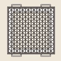 製品イメージ　UKFC　正方形ますぶたグレーチング　ユニバーサルデザイングレーチング
