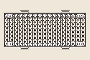 製品画像　UKML　固定式みぞぶたエコノミー　ユニバーサルデザイングレーチング