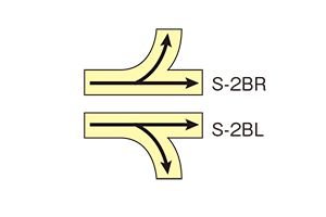 分岐イメージ　S-2BR(L)　方向転換機 2方向分岐コンベヤ Sシリーズ