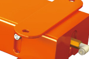 標準色（オレンジ）　ALR-PR-571808H　ローラ付タイプエアーリフト　ストローク：20㎜　重荷重タイプ　全長1808L