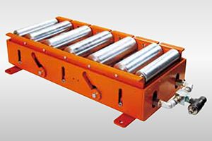 製品画像　ALR-PRL-571200D　ローラ付タイプエアーリフト　ストローク：45㎜　中荷重タイプ　下降速度調整機能付　全長1200L