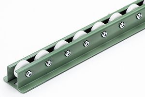 外観　W-36PS　ホイールコンベヤ　樹脂製ホイールコンベヤ　グラビティコンベヤ