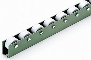 外観　W-4020NPS　ホイールコンベヤ　樹脂ニードルホイールコンベヤ　グラビティコンベヤ