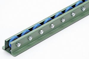 外観　W-40RUS-AO　ホイールコンベヤ　ウレタンゴム巻ホイールコンベヤ　グラビティコンベヤ