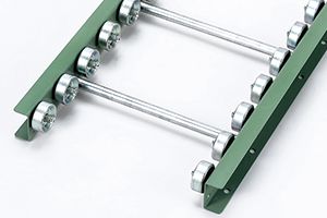 外観　W-50TW　ホイールコンベヤ　標準双列型ホイールコンベヤ　グラビティコンベヤ