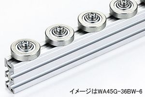 外観　WA45G-38TS-K　ホイールコンベヤ　アルミフレームキットホイールコンベヤ　グラビティコンベヤ