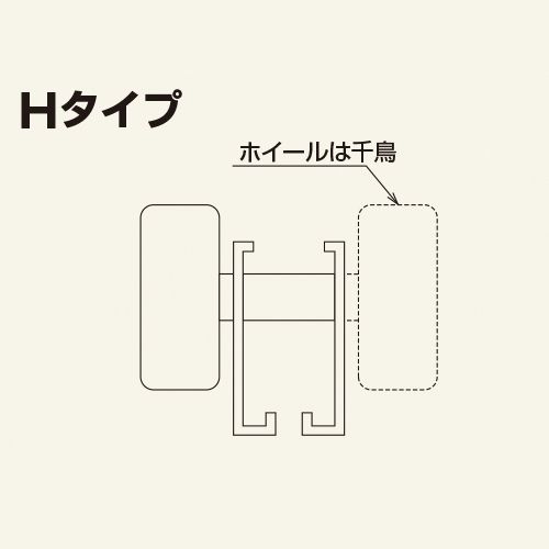ホイールコンベヤ　フレーム形状　Hタイプ