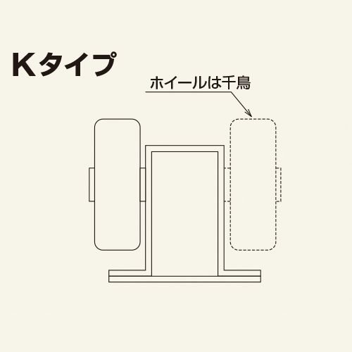 ホイールコンベヤ　フレーム形状　Kタイプ