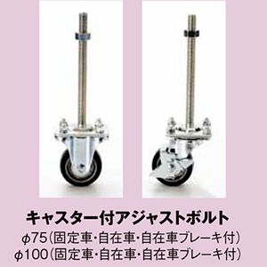 ホイールコンベヤ　キャスター付アジャストボルト　製品画像