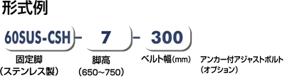 型式例　60SUS-CSH　脚　スタンド　Type60フレーム用　ベルゴッチ（ミニベルト）