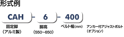 型式例　CAH　脚　スタンド　Type60フレーム用　ベルゴッチ（ミニベルト）