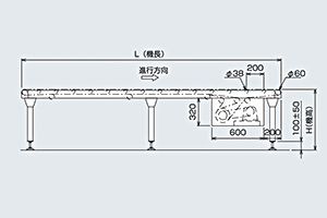 外観　ABC-1 水平型ベルトコンベヤ　駆動コンベヤ　コンベヤ