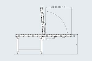 外観　JP-D モータローラ用ハネ上げユニット　駆動コンベヤ　コンベヤ