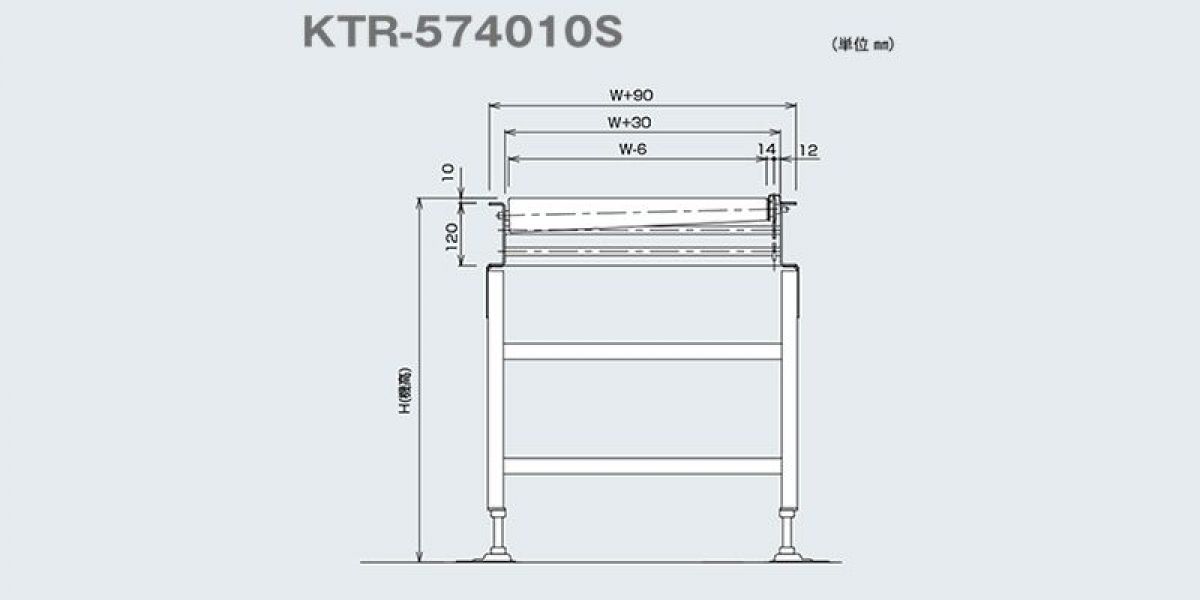 図面　KTR-574010S　KTR-S チェーン内駆動テーパーローラコンベヤ　駆動コンベヤ