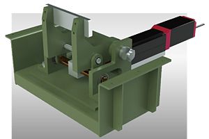 外観　 ERST1 重荷重用リンク式電動ストッパー　搬送機器関連装置