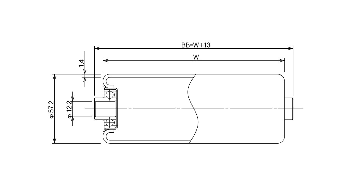 R-5714 コンベヤ用ローラ グラビティローラコンベヤ スチール製ローラ