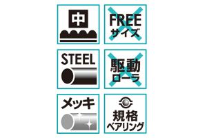 特長　RB-4816HE スライドシャフト構造ローラ　コンベヤ用ローラ　グラビティローラコンベヤ Mシリーズ