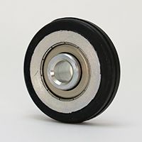 W-40RW-KR　コンベヤ用ホイール　スチール製合成ゴム巻きホイール