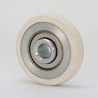 W-40RW-SI　コンベヤ用ホイール　スチール製合成ゴム巻きホイール