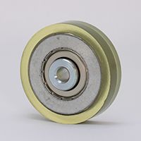 W-60PU　コンベヤ用ホイール　スチール製ウレタンゴム巻きホイール