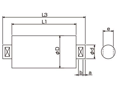 中間背切型　図面　HY型ローラ　コンベヤパーツ　コンベヤ用ローラ