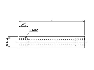 Φ17.3　パイプ支手（めっき付）スチール製　図面