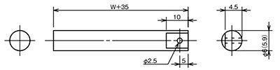 Φ6　スチール　丸棒　ローラ用シャフト　ローラコンベヤ用軸
