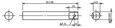 Φ6　ステンレス　丸棒　ローラ用シャフト　ローラコンベヤ用軸
