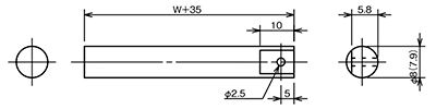Φ8　スチール　丸棒　ローラ用シャフト　ローラコンベヤ用軸