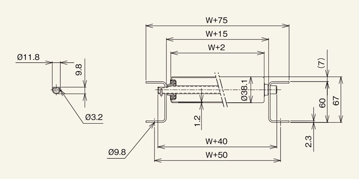 Drawing: R-3812P 
Gravity Roller Conveyor 
M Series
