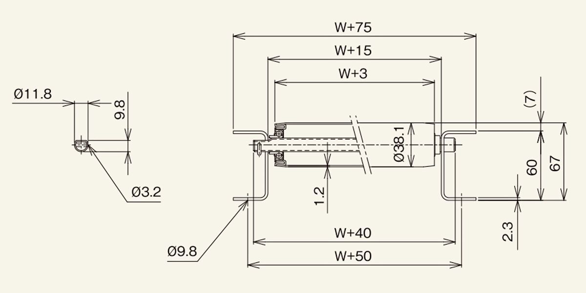 Drawing: R-3812PD 
Gravity Roller Conveyor 
M Series