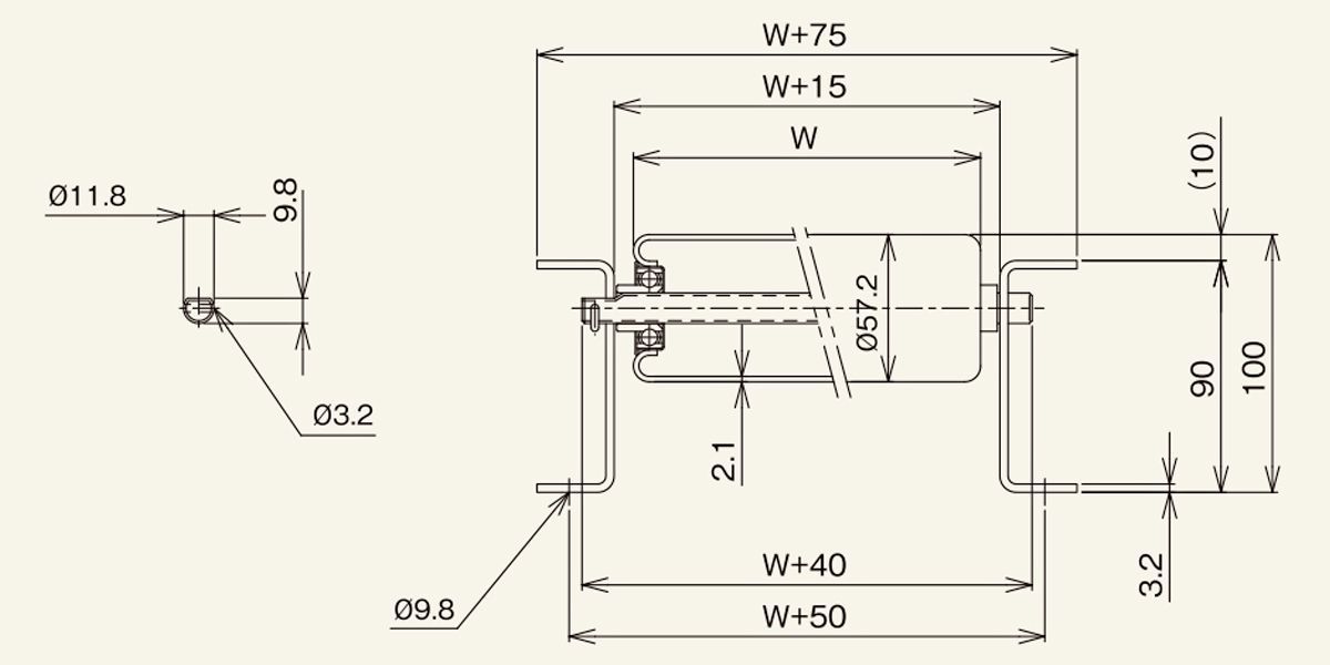 Drawing: R-5721
Gravity Roller Conveyor 
M Series