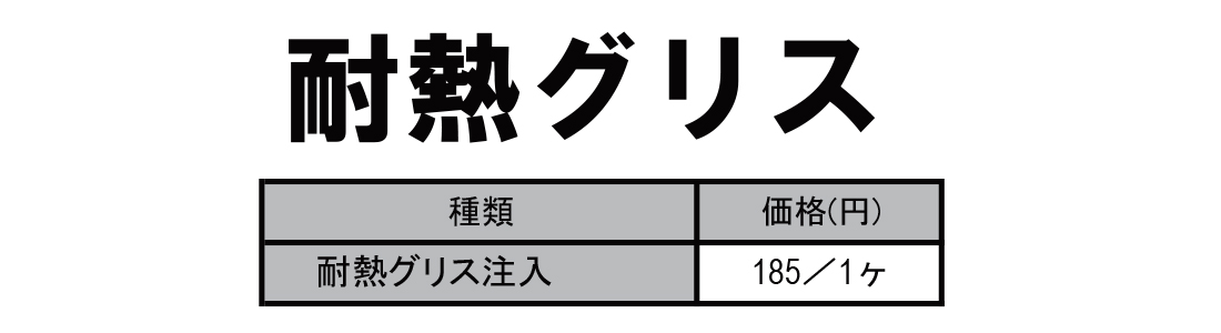 耐熱グリス　部品　ホイールコンベヤ　価格表