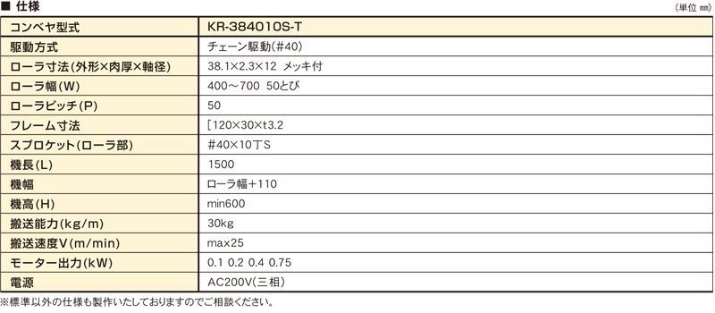 KR-384010S-T　仕様表　AJH　十字反転装置　搬送機器関連装置