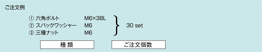 注文例　ホイール軸用ボルト　ホイールコンベヤ用軸ボルト