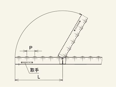 はね上げコンベヤ　A型　図面　スチール製グラビティローラコンベヤ(Mシリーズ)